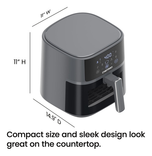 Chefman Air Fryer-airfryer Compacto De 6 Qt Para Comidas Ráp