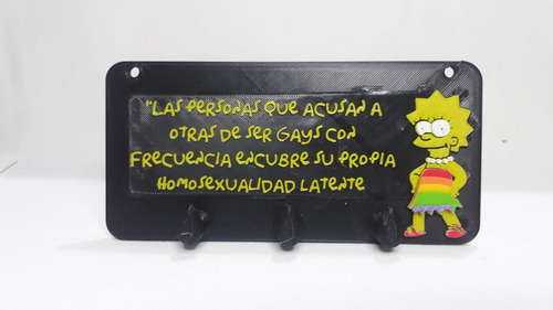 Porta Llaves Los Simpson Lisa. Frases 3d