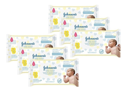 Kit 288 Lenços Umedecidos Johnson's Baby Recém-nascido