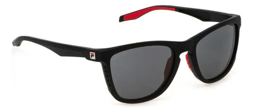 Óculos De Sol Fila Preto Sfi895 0u28-55 Lente Cinza