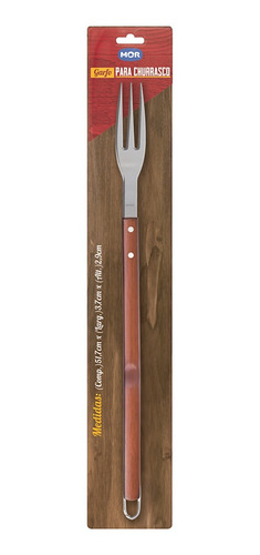 Garfo P/ Churrasco C/cabo De Madeira 51,7cm 3307 Mor