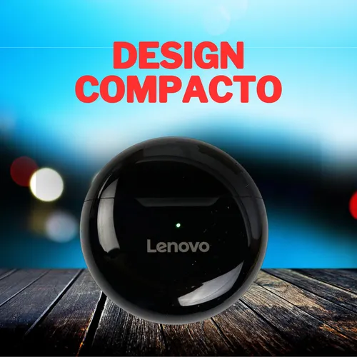 Fone de Ouvido Sem Fio TWS Lenovo Ht38 Bluetooth In Ear Preto