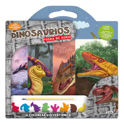 A Colorear Y Divertirnos Dinosaurios Fuera De Serie, De Aa.vv.. Editorial Ediciones Saldaña, S.a., Tapa Blanda En Español