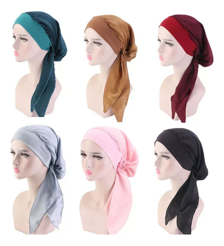 Turbantes Gorros Dama Mujer Oncologicos Quimio Alopecia 6p