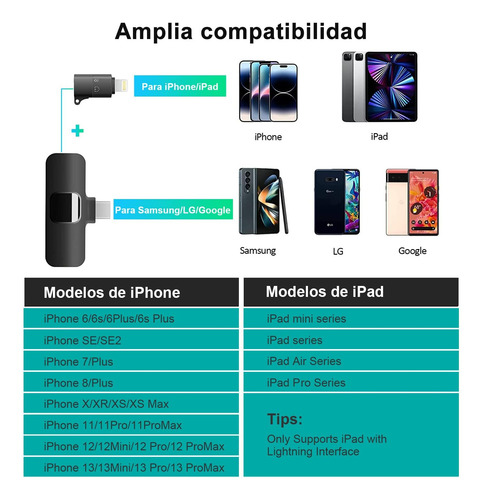 Micrófono Inalámbrico Para Celular,