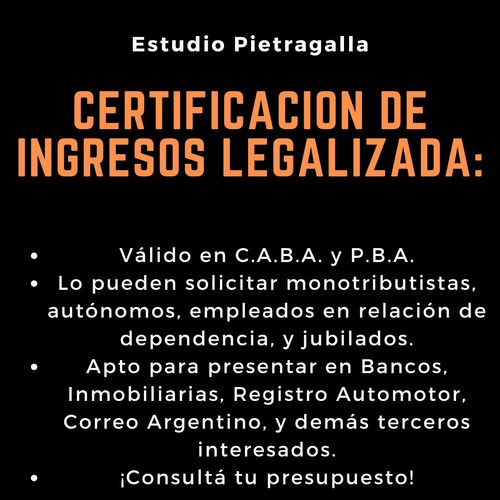 Certificación De Ingresos Caba Pba Online Contador Público
