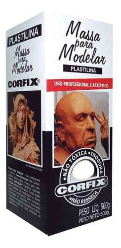 Massa Plastilina Corfix 497 Amendoa 500g