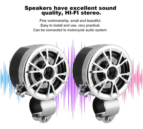 A 2 Unids Motocicleta Universal Hifi Estereofónica
