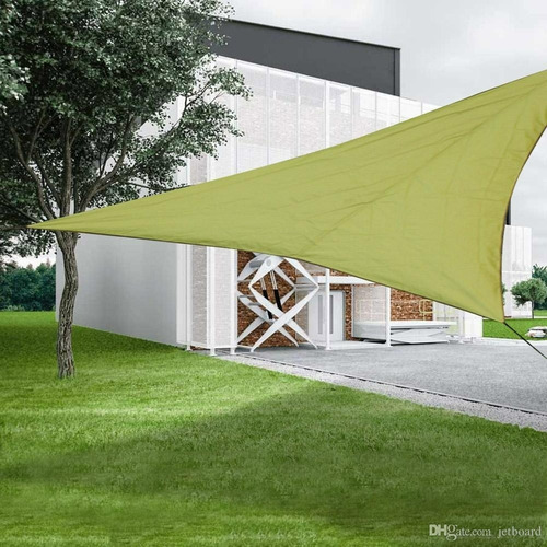 Imagen 2 de 5 de Lona Tipo Vela Para Jardin - Triangulo Toldo Techo Verde