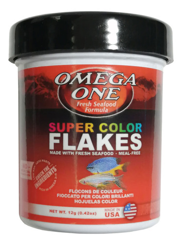 Super Color Flakes Comida Hojuelas Peces Realce Omega 12g