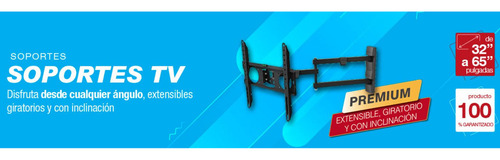 Imagen 4 de 9 de Soporte Nakan SPL-780E de pared para TV/Monitor de 32" a 65" negro