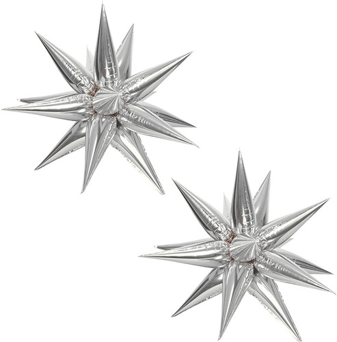 2 Globo De Estrella Picos 3d Star Magic 12 Puntas 35pulgadas