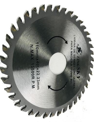 Imagem 5 de 6 de 3 Disco Serra Madeira 110mm 40t Para Makita Serra Marmore
