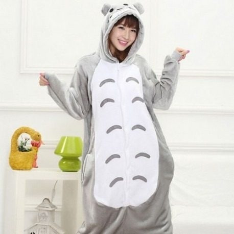 Imagen 4 de 7 de Pijama Kigurumi Totoro Polar Pijama Para Adultos