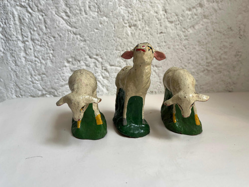 Figuras Antiguas Borregos Nacimiento (Usado)