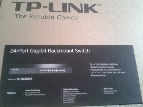 Imagen 4 de 4 de Switch Tp-link 24 Puertos Gigabit Tl-sg1024