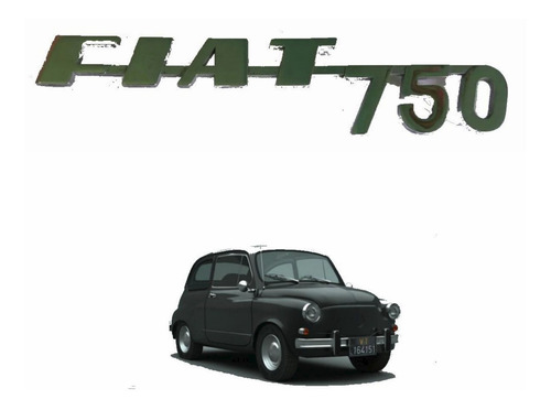 Insignia Logo Emblema Trasero Original Fiat 750