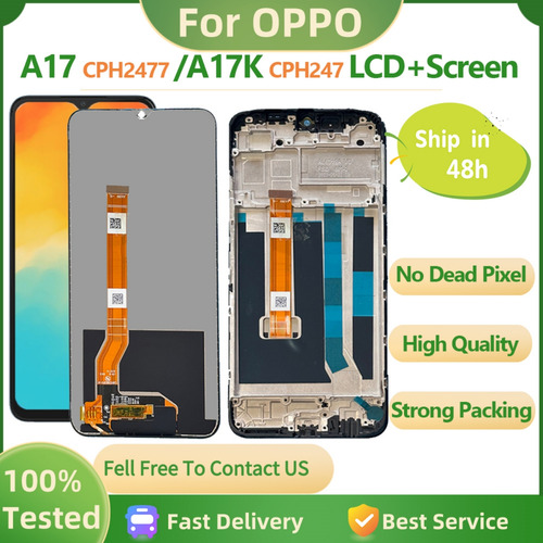 Tela Lcd Com Moldura Para Oppo A17 Cph2477 A17k Cph2471