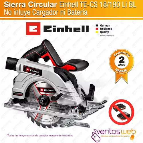 Sierra Circular Mano Inalambrica 18v 190mm Einhell Brushless