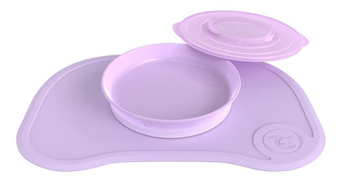 Individual Twistshake Clickmat + Plato 6+m- Morado Pastel