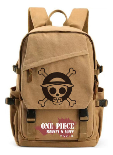 Onepiece Backpack Anime Canvas Regalo De Alta Calidad H422