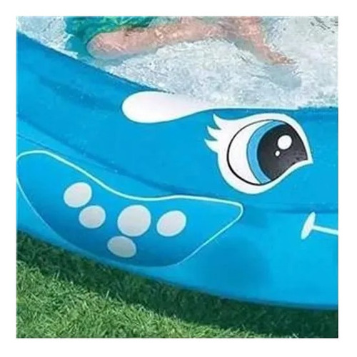 Imagen 4 de 4 de Pileta inflable ballena Intex 57435 269L azul y blanca