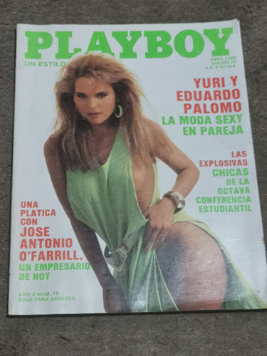 Revista Playboy México Yuri Y Eduardo Palomo Año 1992