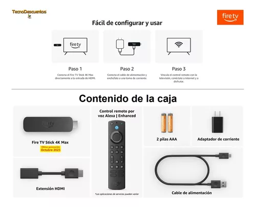 Fire Tv Stick Lite Hdmi Con Control Remoto En Negro (2da Generacion)