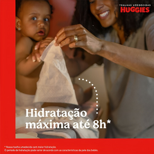 Kit 4x Lenço Umedecida Huggies Hidratação E Nutrição 48un