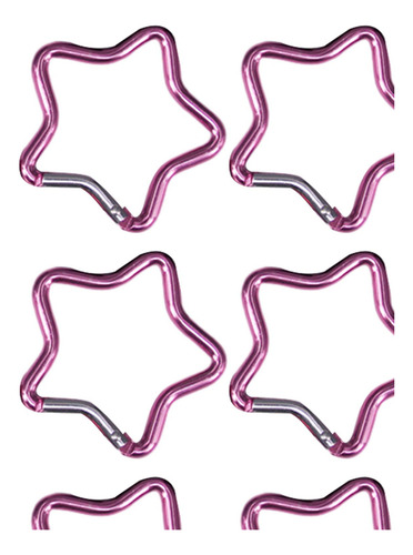 2 Mosquetón Con Forma De Estrella De Cinco Puntas, Rosa