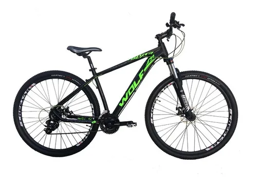 Bicicleta Mountain Wolfbike Ontrail Rodado 29 Color Negro verde