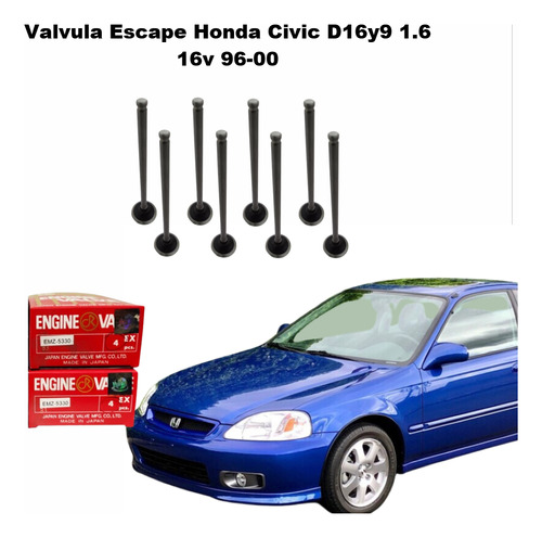 Valvula Escape Honda Civic D16y9 1.6 16v 96-00