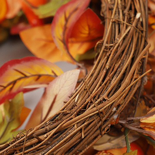 Corona De Otoño Con Calabazas Corona De Calabaza De Otoño De