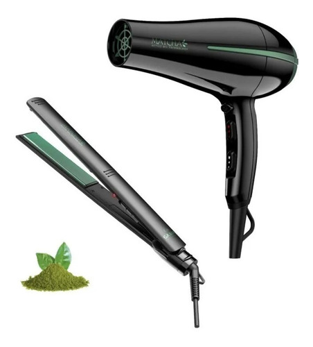 Set Belleza Ga.ma Matcha Secador Bora + Planchita Elegance