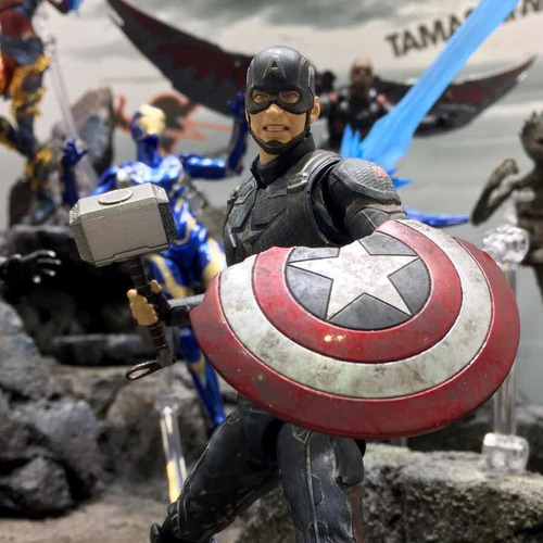 Imagen 2 de 12 de Capitán America Endgame Final Battle Vr. S.h.figuarts Bandai