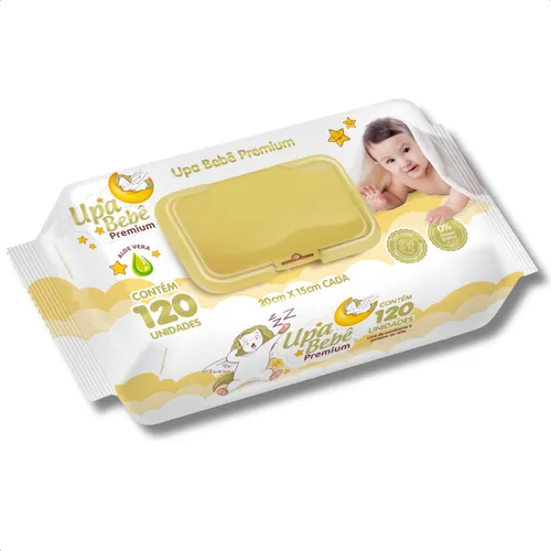 Lenco Umedecido Toalha Premium Upa Bebê Sem Alcool Com Aloe Vera ...