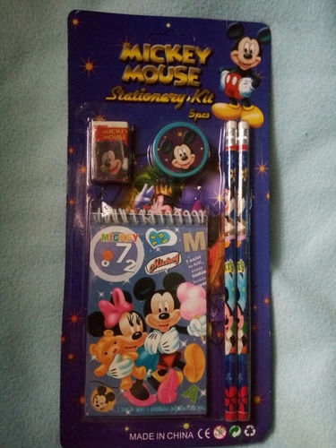 Cotillon Mickey Mouse / Set Escolar X 6 / Minnie Mouse 
