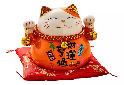 Gato Solar Gatito Suerte Kawaii Japan Fortuna Dinero