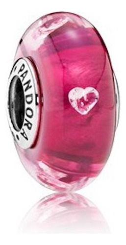 Pandora Charm Cristal Murano Corazones Rosados !! Original