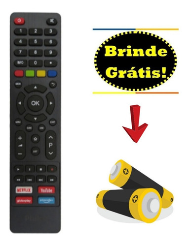 Controle Tv Philco Smart Netflix Globo Play You Tube Prime