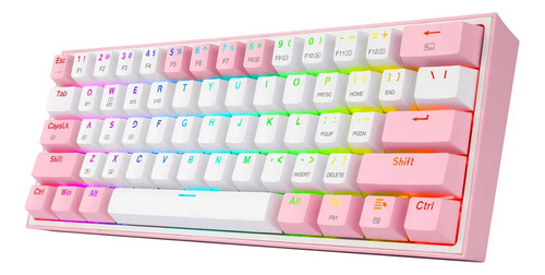 Teclado Redragon K616-rgb Fizz Pro Red Español - White/pink
