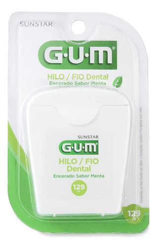 Hilo Dental Gum Encerado Sabor Menta
