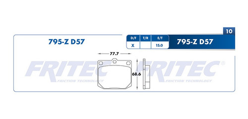 Balatas Delanteras Crown 1972 Fritec 2.6l Toyota