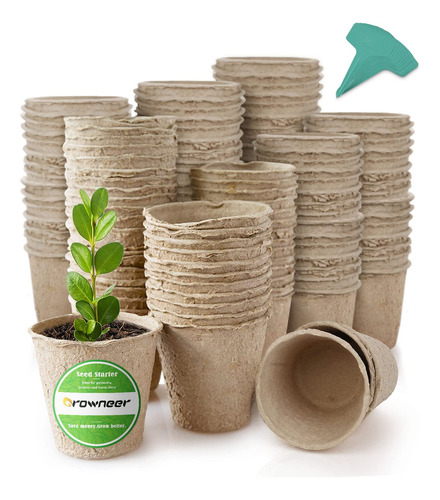 Growneer  Macetas Biodegradables Para Plantas De Semillero