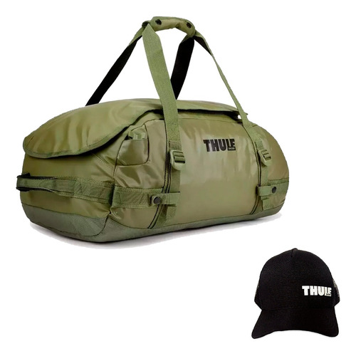 Bolsa De Viagem Duffel Thule Chasm 90l Olivine + Brinde Boné