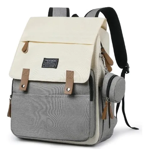 Mochila Maternal Con Bolsillos Térmicos (ter) Beige