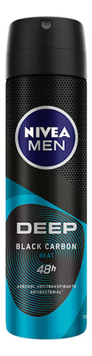 Desodorante Nivea Men Deep Black Carbón 48hr X 150 Ml