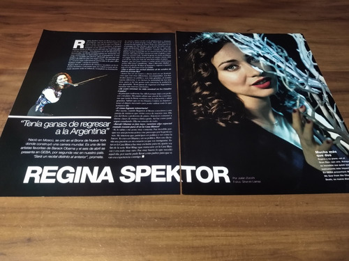 (a376) Regina Spektor * Clippings Revista 2 Pgs * 2013