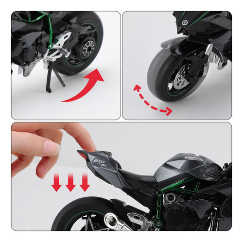 Maisto 1:12 Kawasaki Ninja H2r Motocicleta Juguete Carros