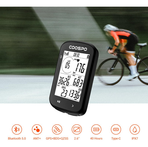 Computadora De Bicicleta Gps Inalámbrica Con Pantalla Lcd